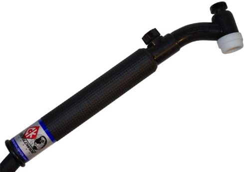 CK WORLDWIDE Standard Series Gas Cooled TIG Torch with Valve Flex Head, Black
